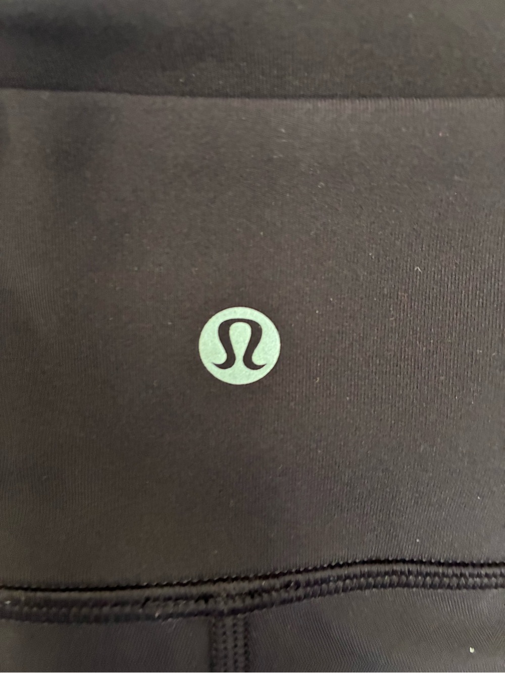 lululemon athletica Black Cropped Leggings with Red Accent Laser Cut Panels - Picture 4 of 4